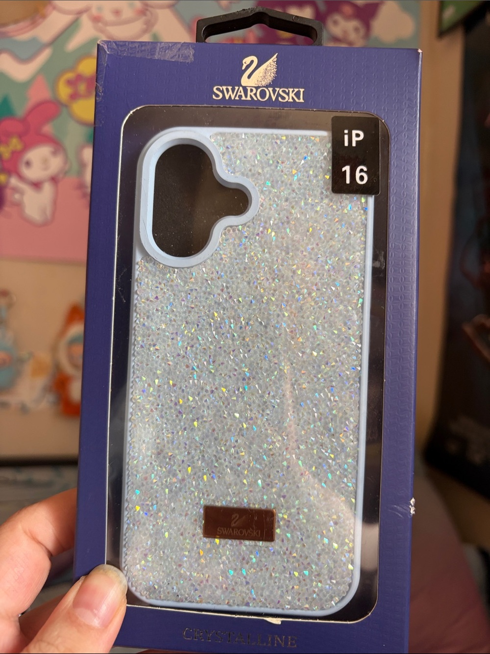 Swarovski Crystal Phone Case - Light Blue Sparkle iPhone 16